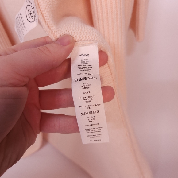 Allbirds Merino Wool Cardigan-Pink/Peach - Picture 6 of 6